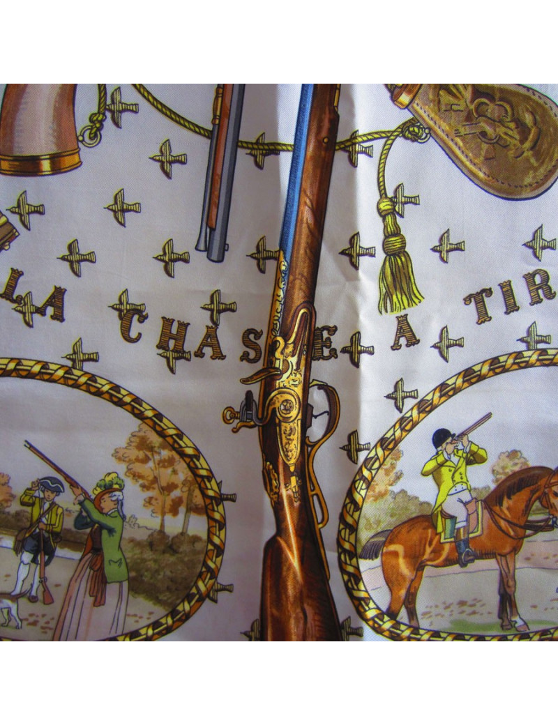 Square "Hunting shooting" HERMES silk