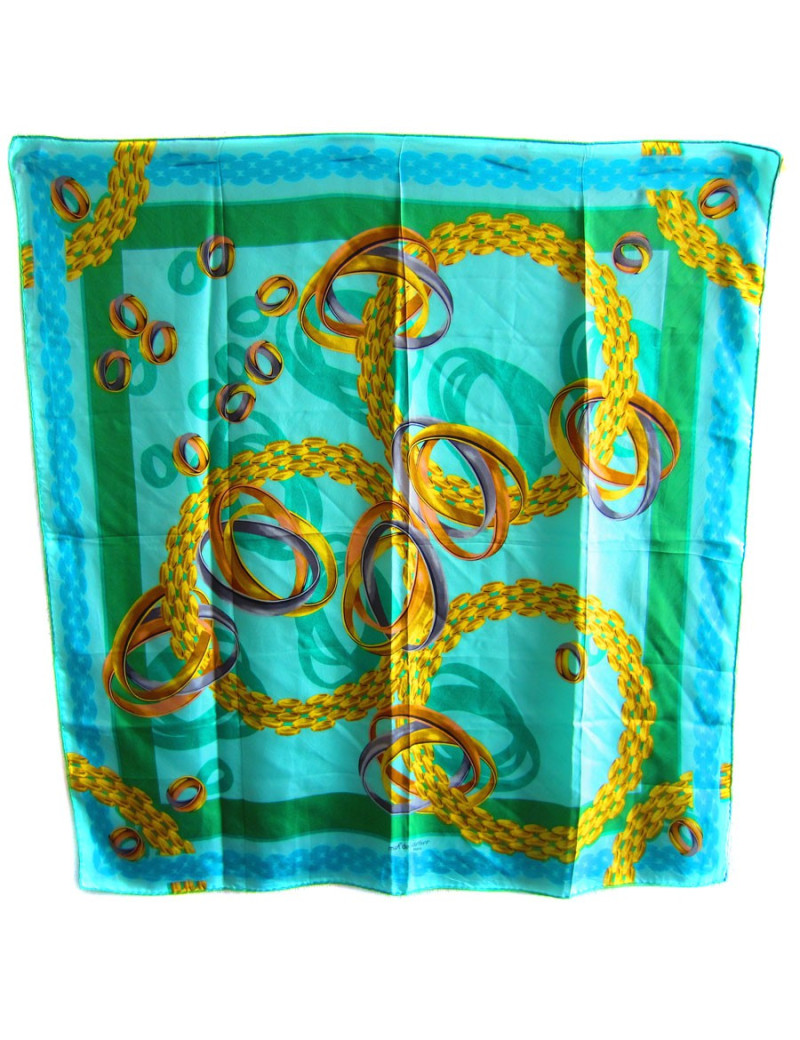 Carré Must de CARTIER en soie vert clair