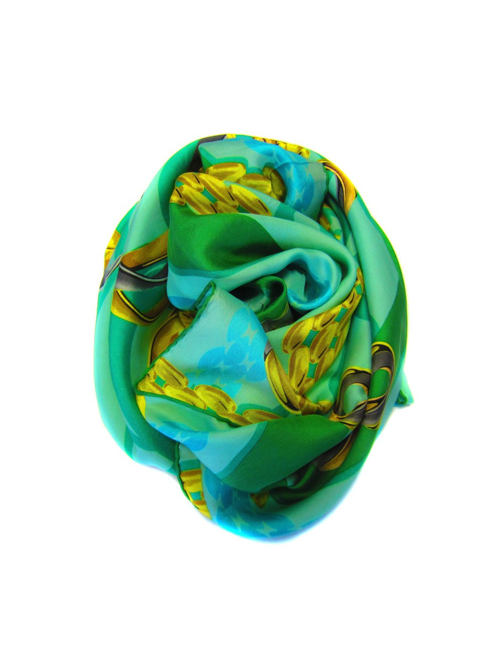 Carré Must de CARTIER en soie vert clair