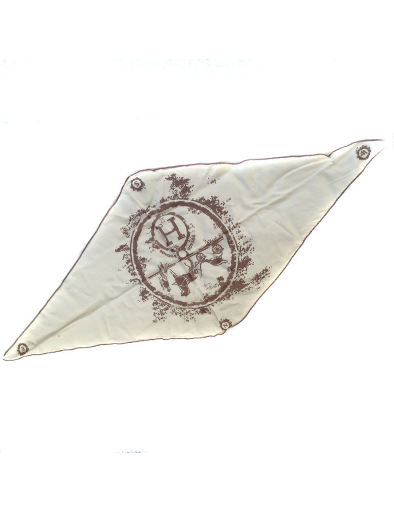 Foulard HERMES Losange "Voyage d'Hermes"