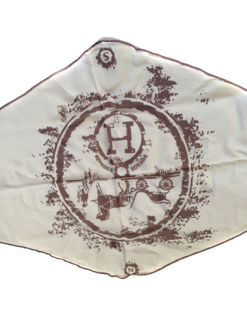 Foulard HERMES Losange "Voyage d'Hermes"