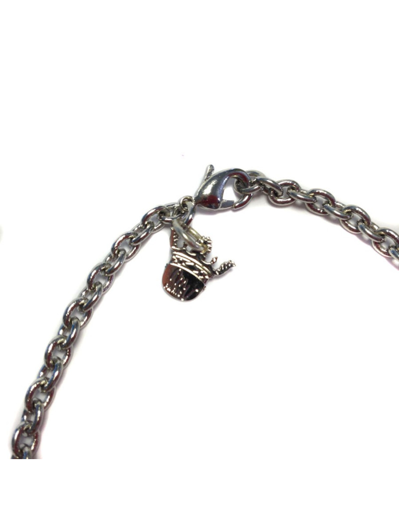 Collier fleurette MARGUERITE de VALOIS saphir foncé