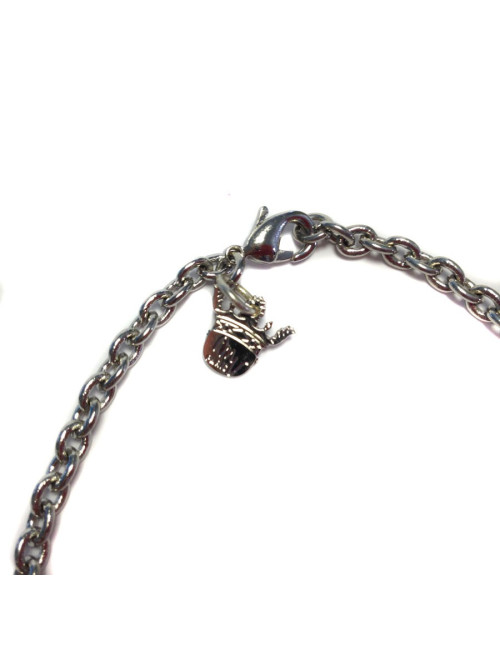 Necklace floweret MARGUERITE of VALOIS dark Sapphire