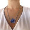 Necklace floweret MARGUERITE of VALOIS clear Sapphire