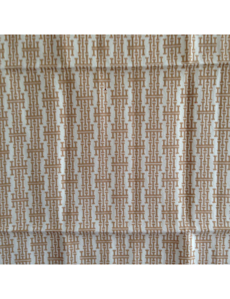 Scarf HERMÈS vintage beige pattern: wool