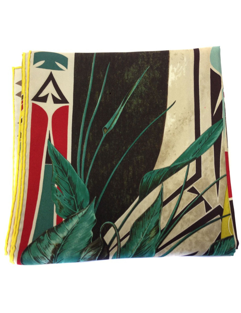 Hermès "WA ' KO NI" Princess Indian yellow silk