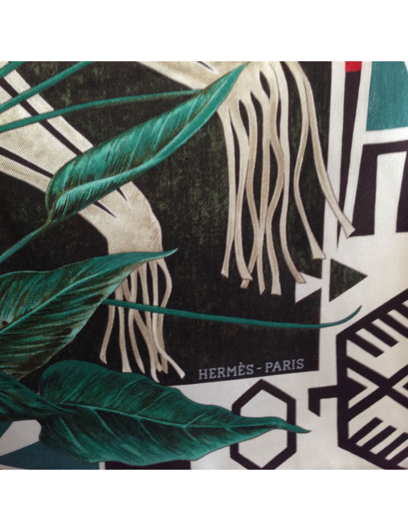 Hermès "WA ' KO NI" Princess Indian yellow silk