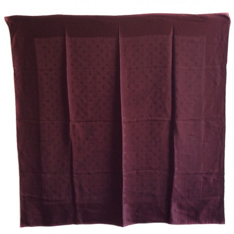 LOUIS VUITTON silk scarf heavy plum color