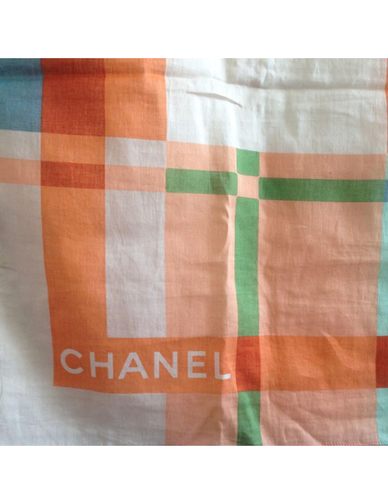 CHANEL multicolor scarf in cotton