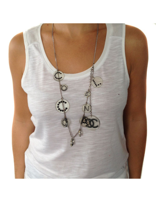 Ceinture sautoir CHANEL en plexi