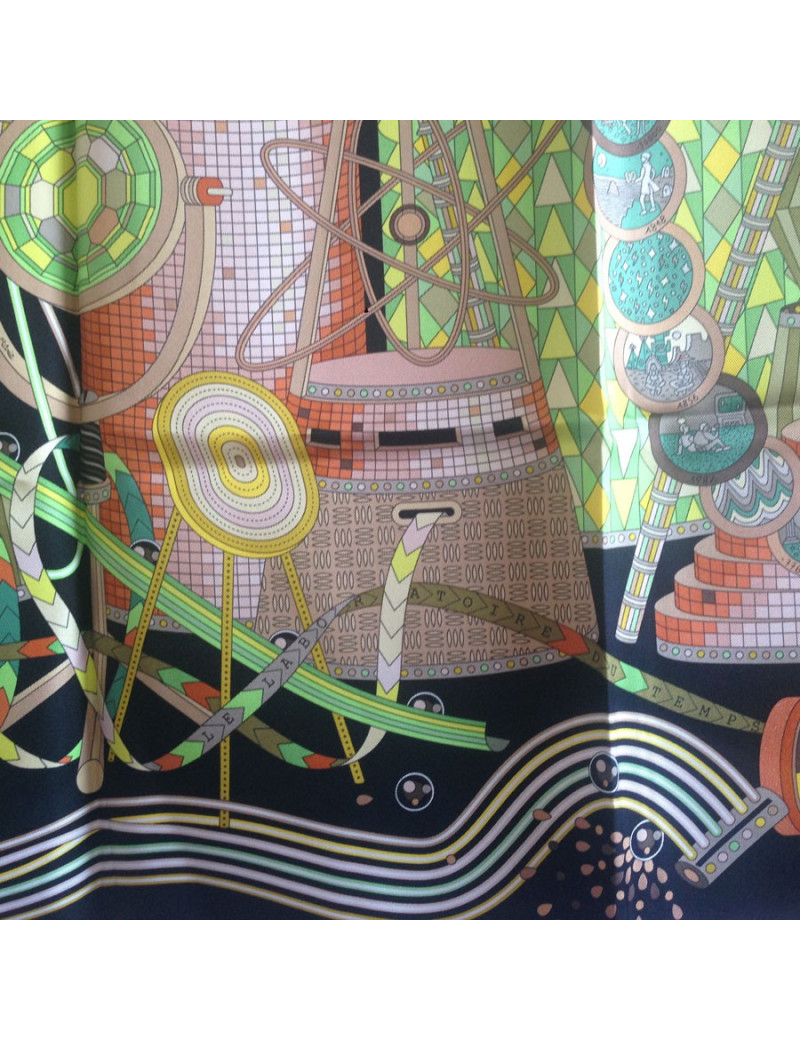 Hermès "The laboratory of time" in multicolored silk