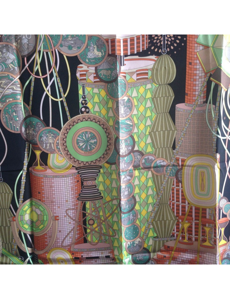 Hermès "The laboratory of time" in multicolored silk