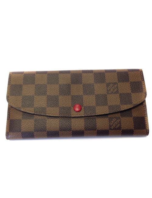 Portefeuille LOUIS VUITTON en toile enduite motif damier
