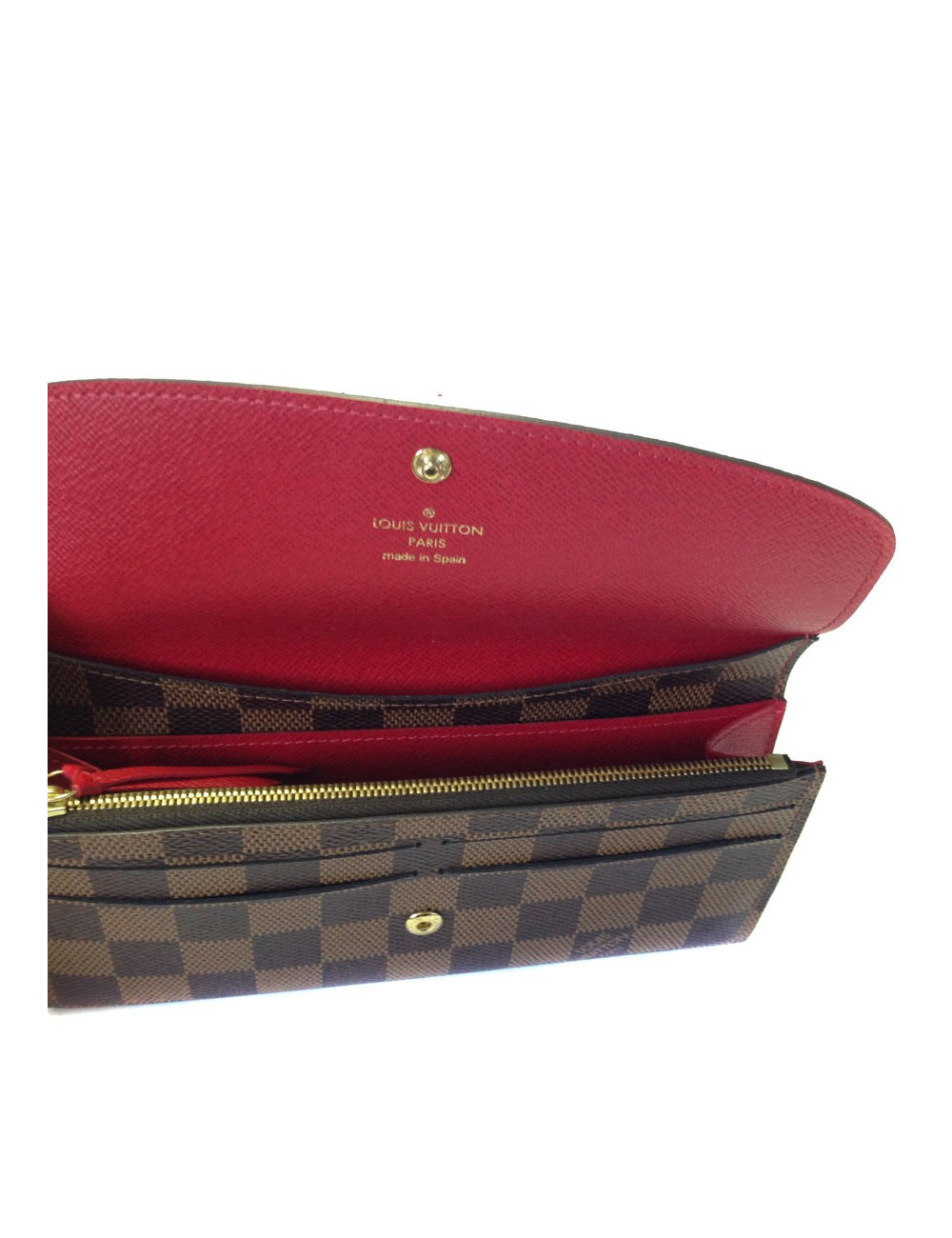 Portefeuille LOUIS VUITTON en toile enduite motif damier