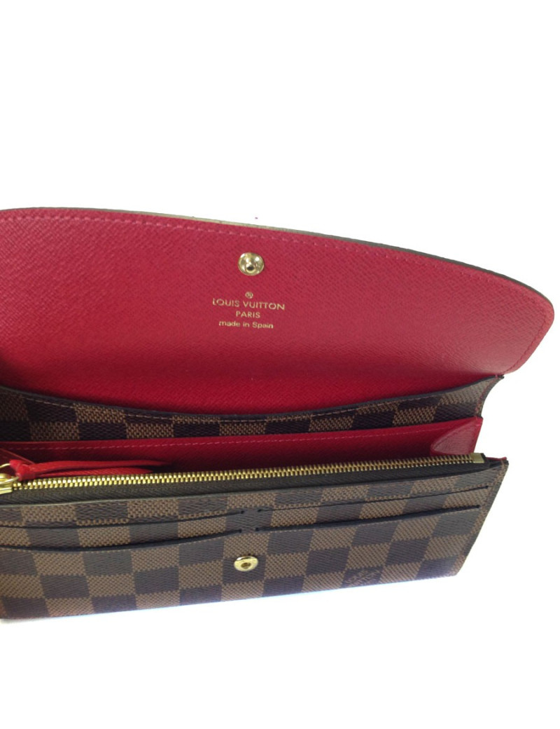 Portefeuille LOUIS VUITTON en toile enduite motif damier