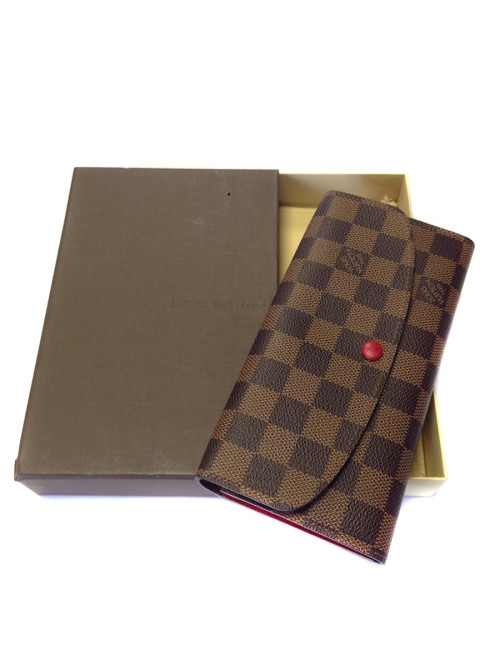 LOUIS VUITTON checkerboard pattern coated canvas wallet