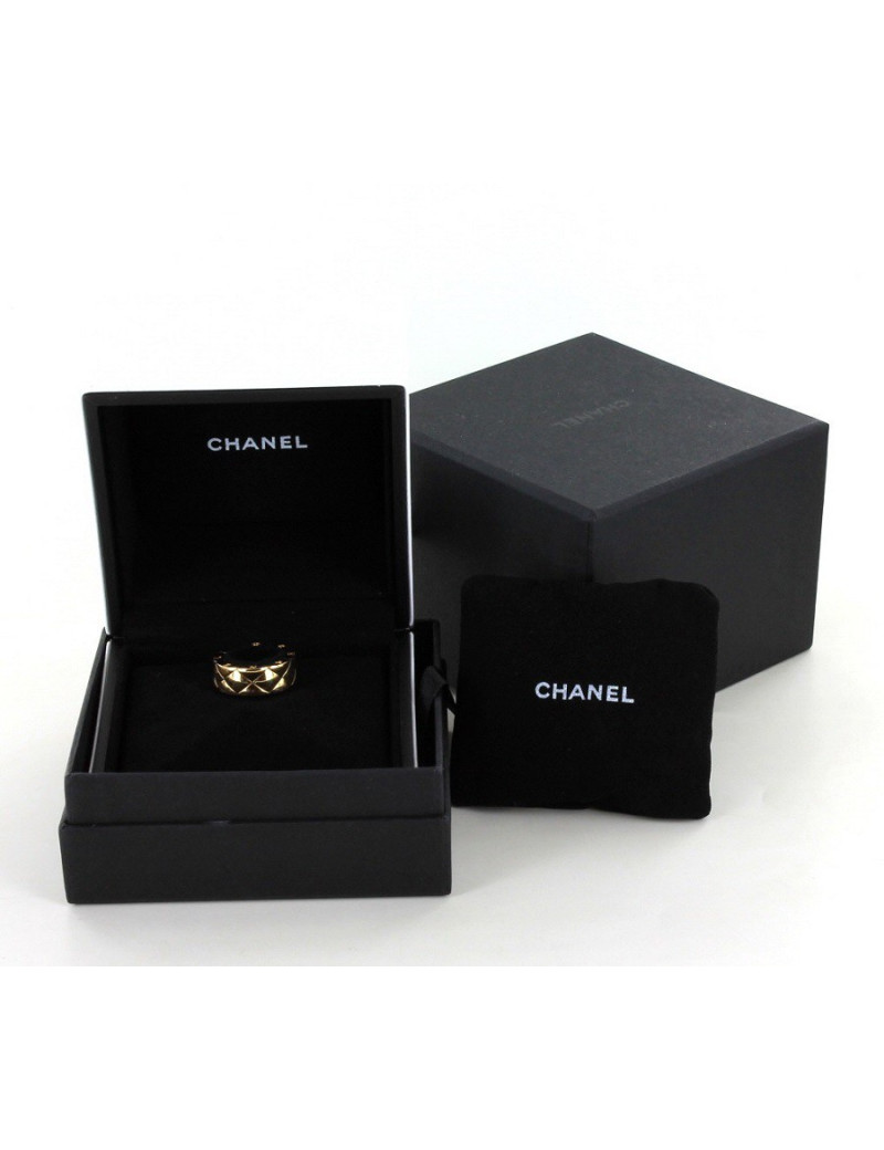 bague chanel matelassée en or jaune t49