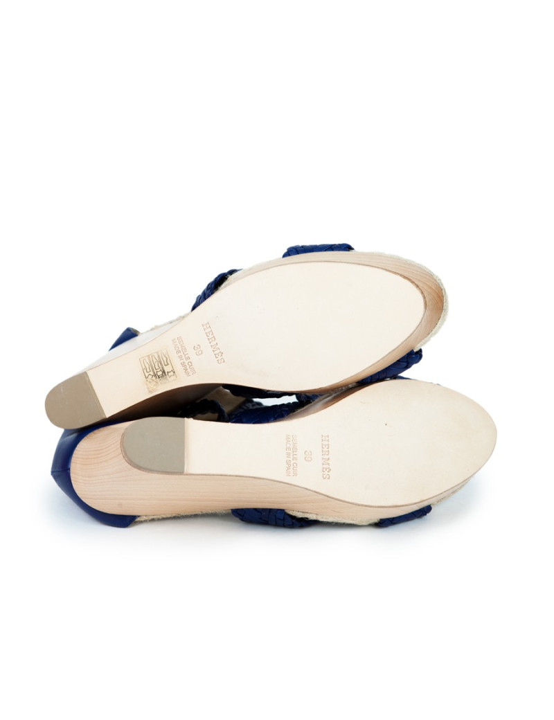 Sandales HERMES T 39 compensées