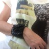BALMAIN Black mesh Crystal bracelet