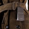GUCCI T42 It brown suede trench coat