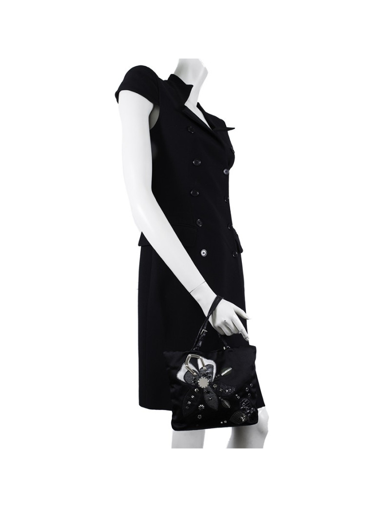 Evening bag PRADA embroidery on leather and python