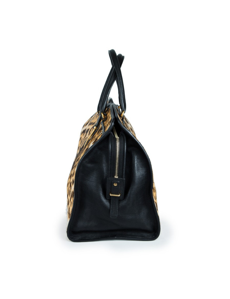 Sac " Y" SAINT LAURENT  façon léopard