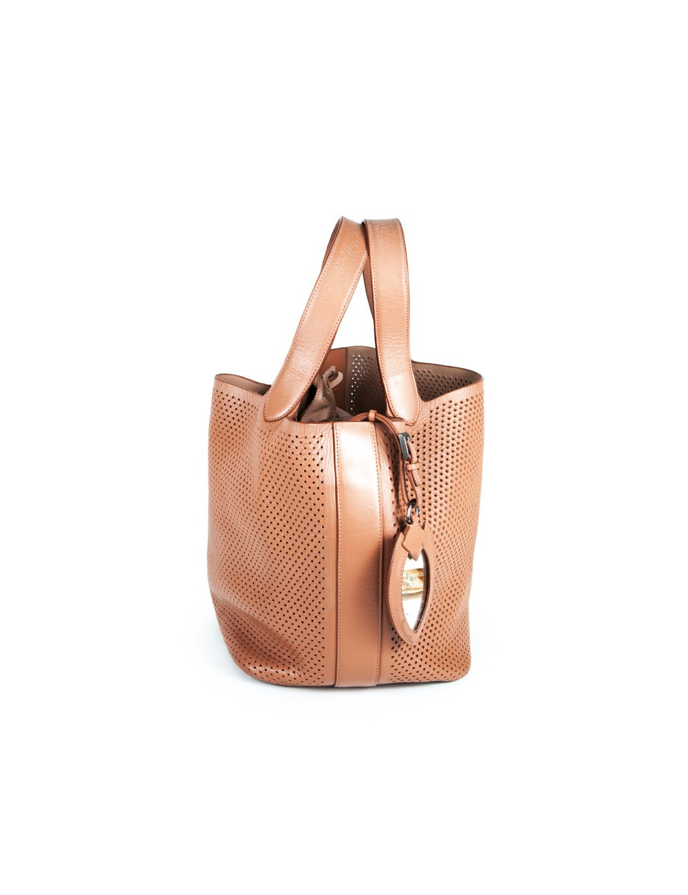 sac ALAIA cuir perforé gold