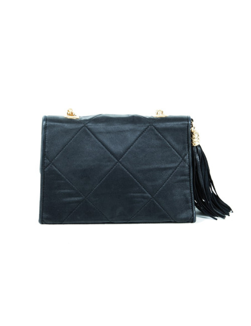 Evening bag in black Duchess satin CHANEL