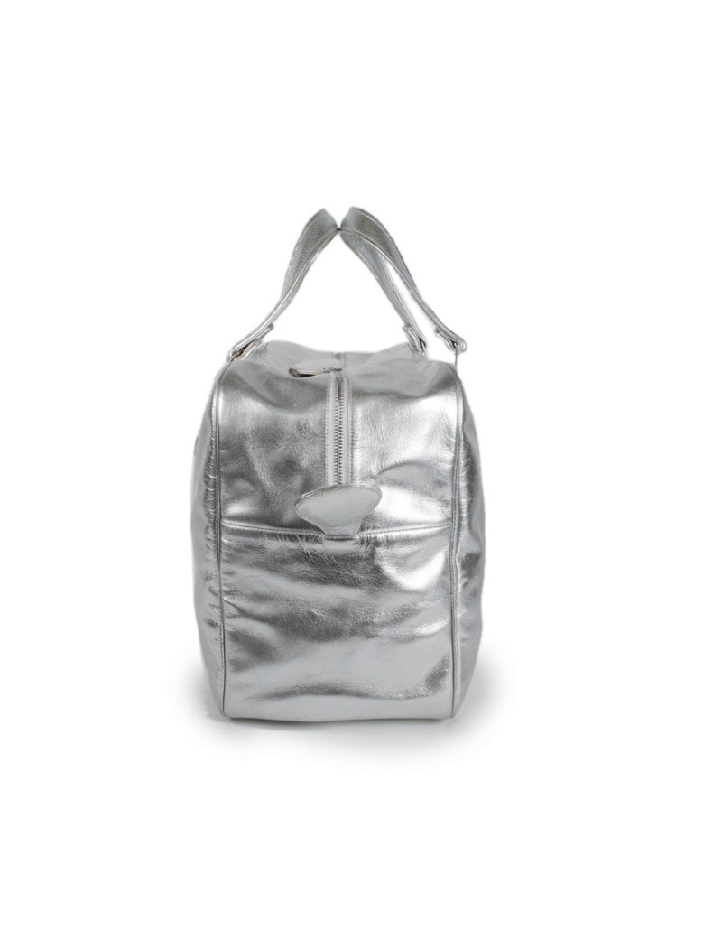 Sac COURREGES en cuir lamé argent