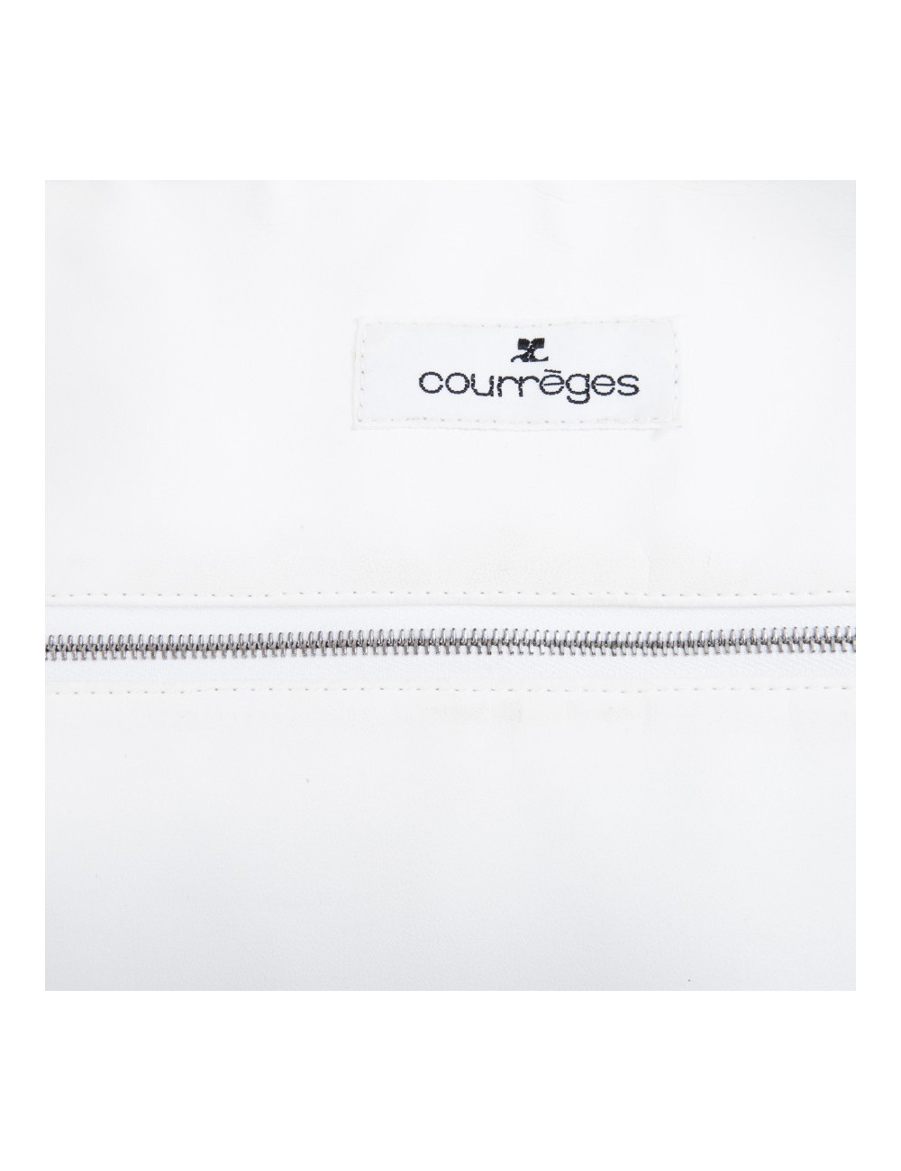 Sac COURREGES en cuir lamé argent