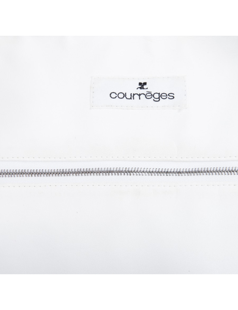 COURREGES silver lame leather bag