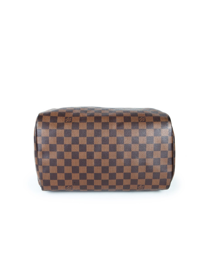Sac speedy 30 LOUIS VUITTON cuir damier marron