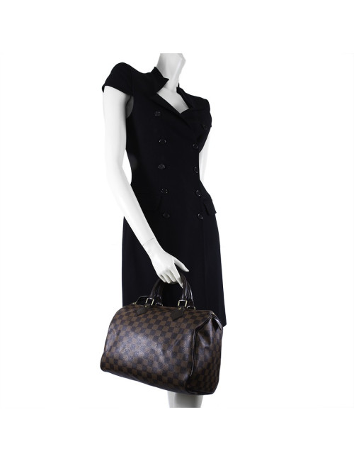 Speedy 30 LOUIS VUITTON Brown damier leather bag