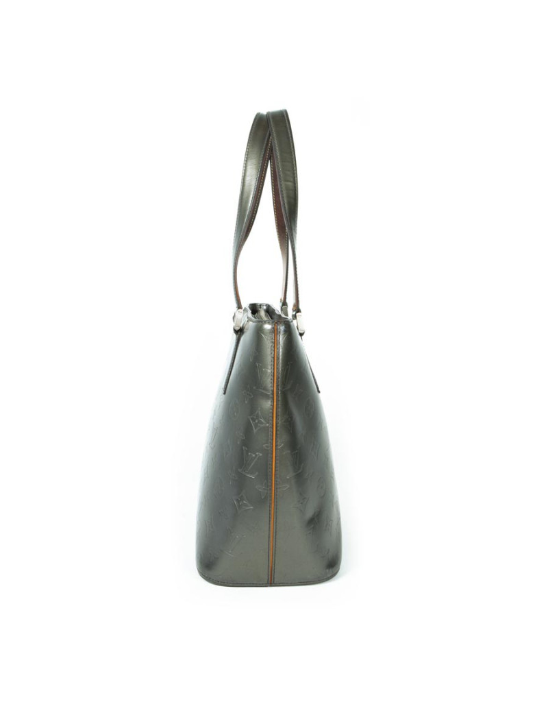 'Houston' LOUIS VUITTON patent leather grey monogram bag