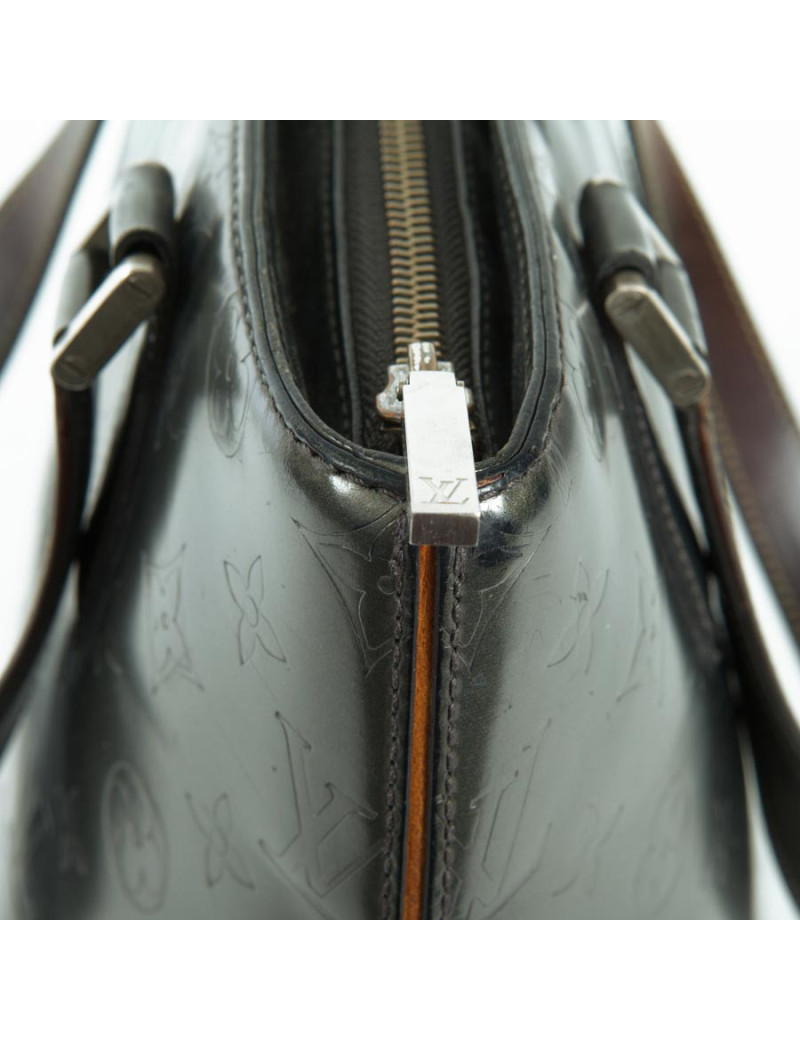 'Houston' LOUIS VUITTON patent leather grey monogram bag