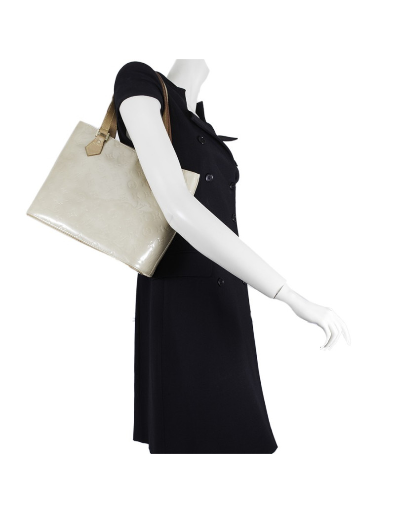 'Houston' LOUIS VUITTON patent leather beige monogram bag