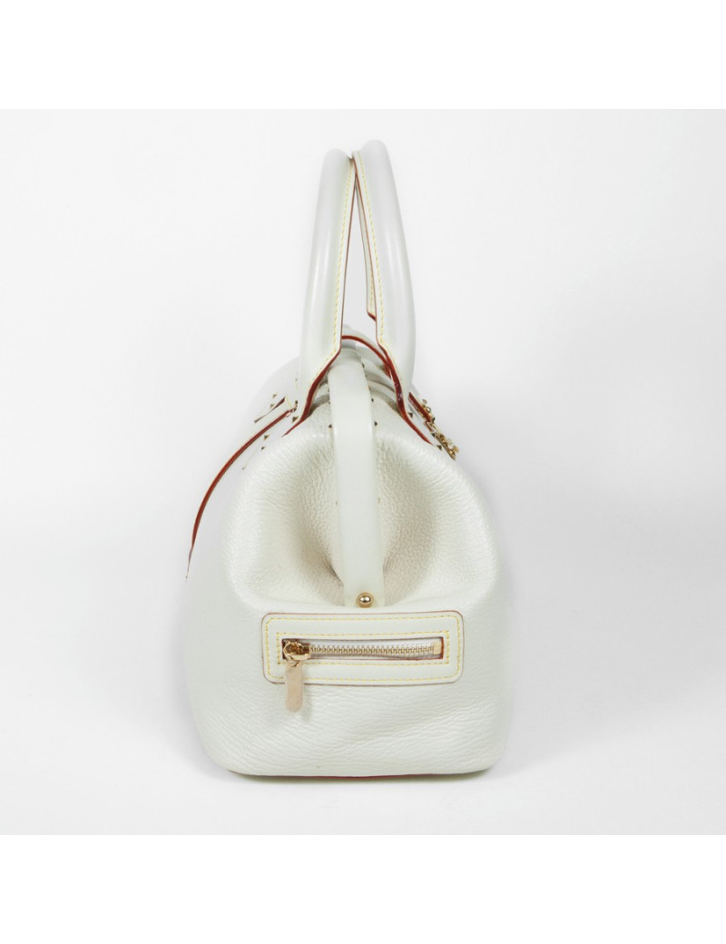 LOUIS VUITTON beige leather Briefcase bag