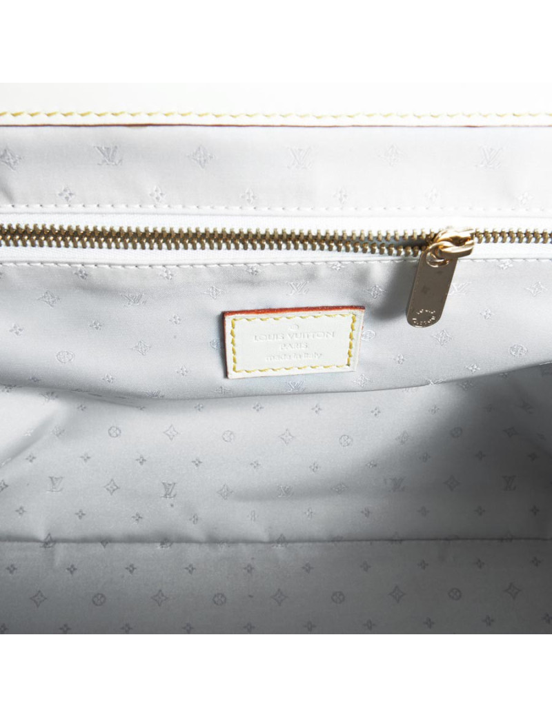 Sac mallette LOUIS VUITTON cuir beige