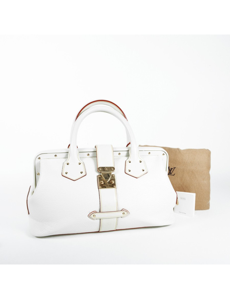 LOUIS VUITTON beige leather Briefcase bag