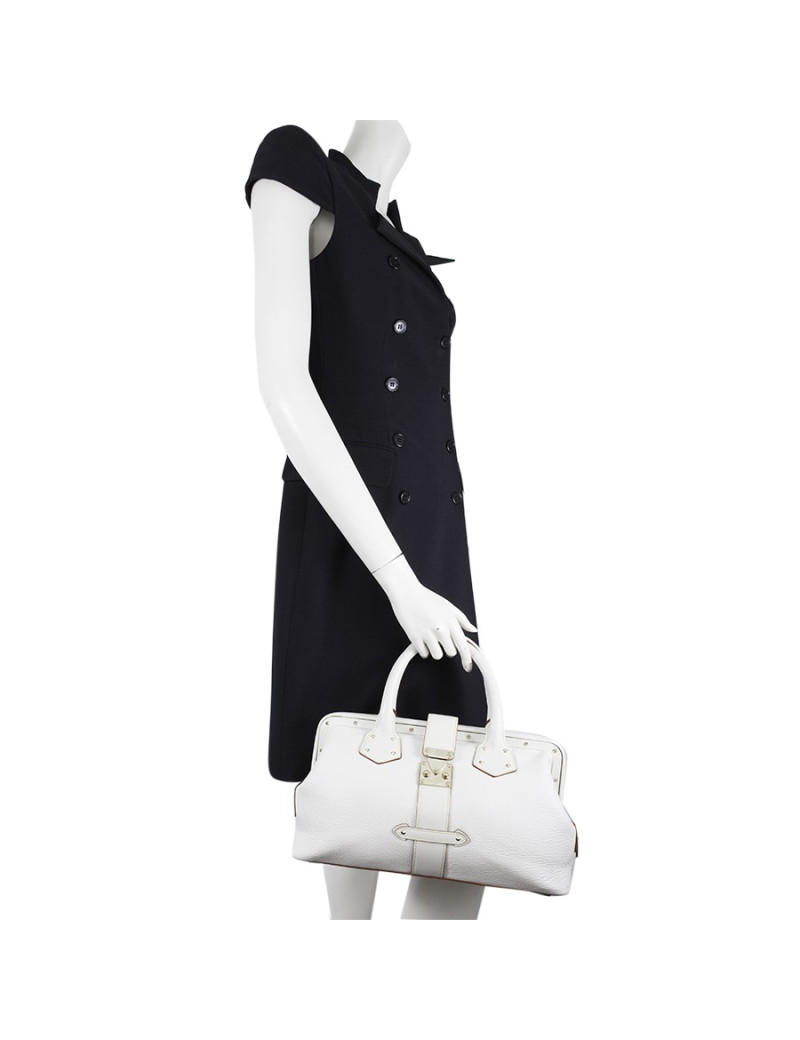 LOUIS VUITTON beige leather Briefcase bag