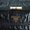 PRADA pleated black leather bag