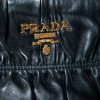 PRADA pleated black leather bag