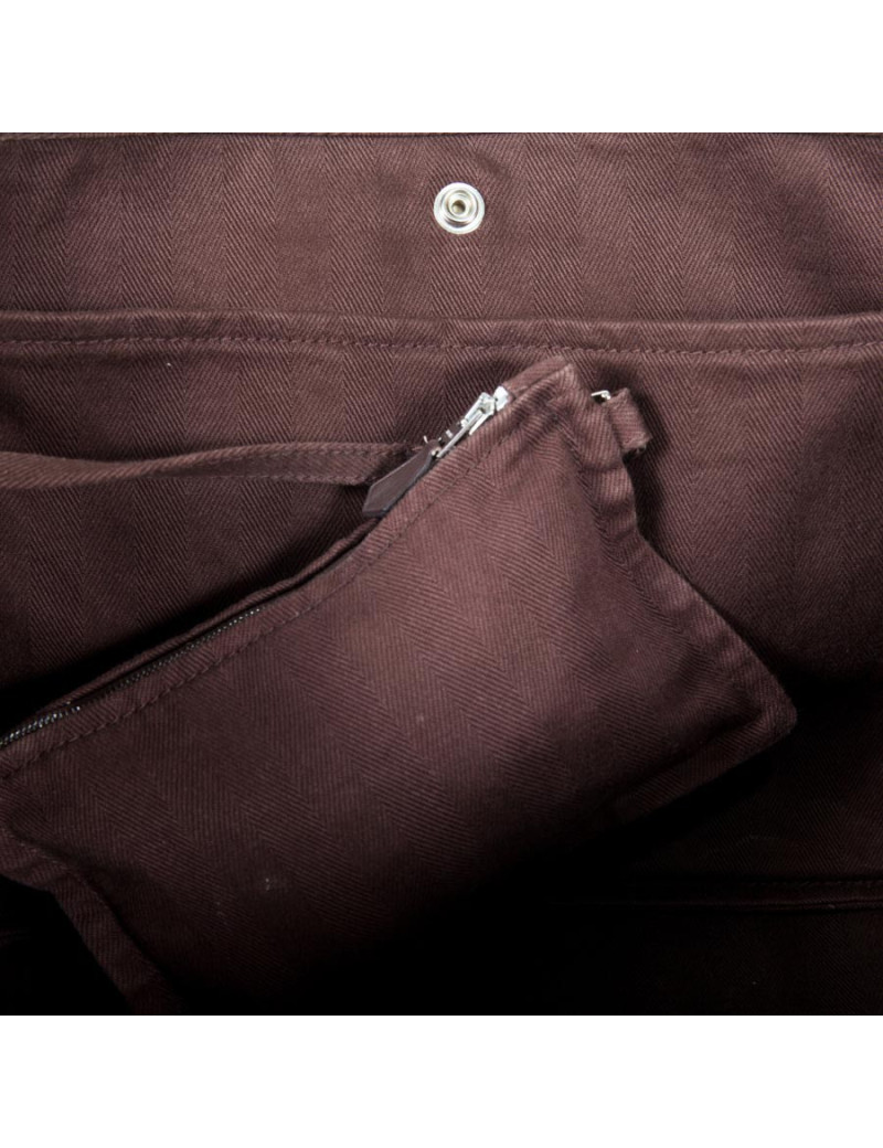 Valparaiso HERMÈS canvas and brown leather bag