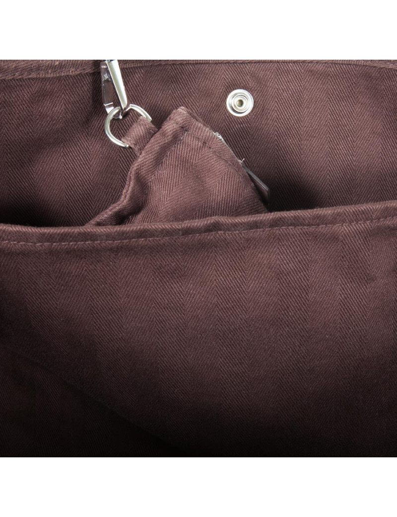 Valparaiso HERMÈS canvas and brown leather bag