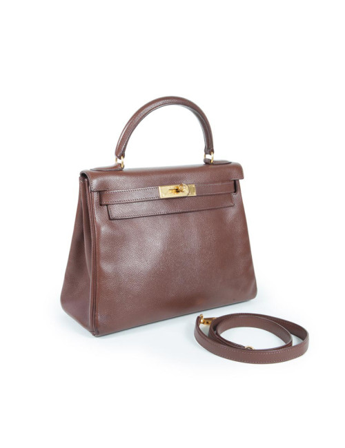 Sac 'Kelly 28' HERMES cuir epsom marron