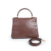 Bag epsom brown leather HERMES ' Kelly 28'