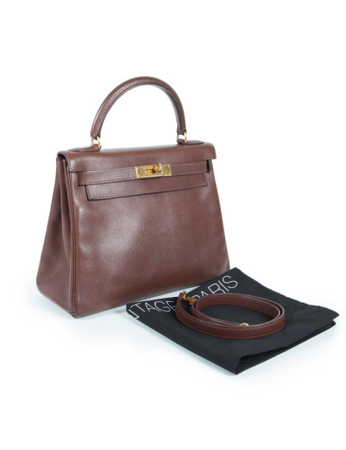 Sac 'Kelly 28' HERMES cuir epsom marron
