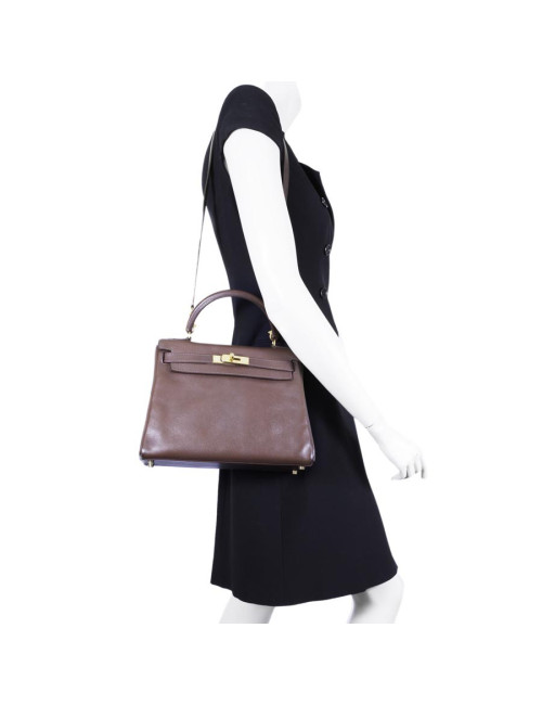 Sac 'Kelly 28' HERMES cuir epsom marron