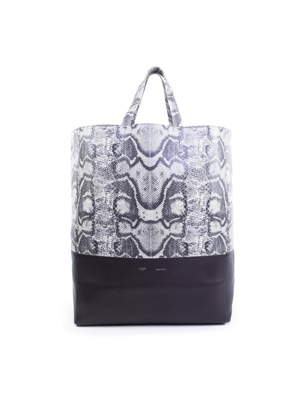 Sac cabas CÉLINE cuir et python 