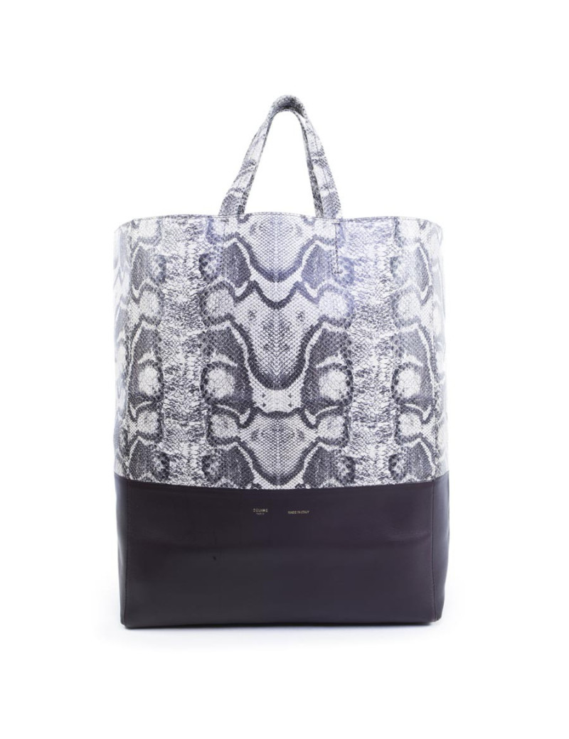 Sac cabas CÉLINE cuir et python 